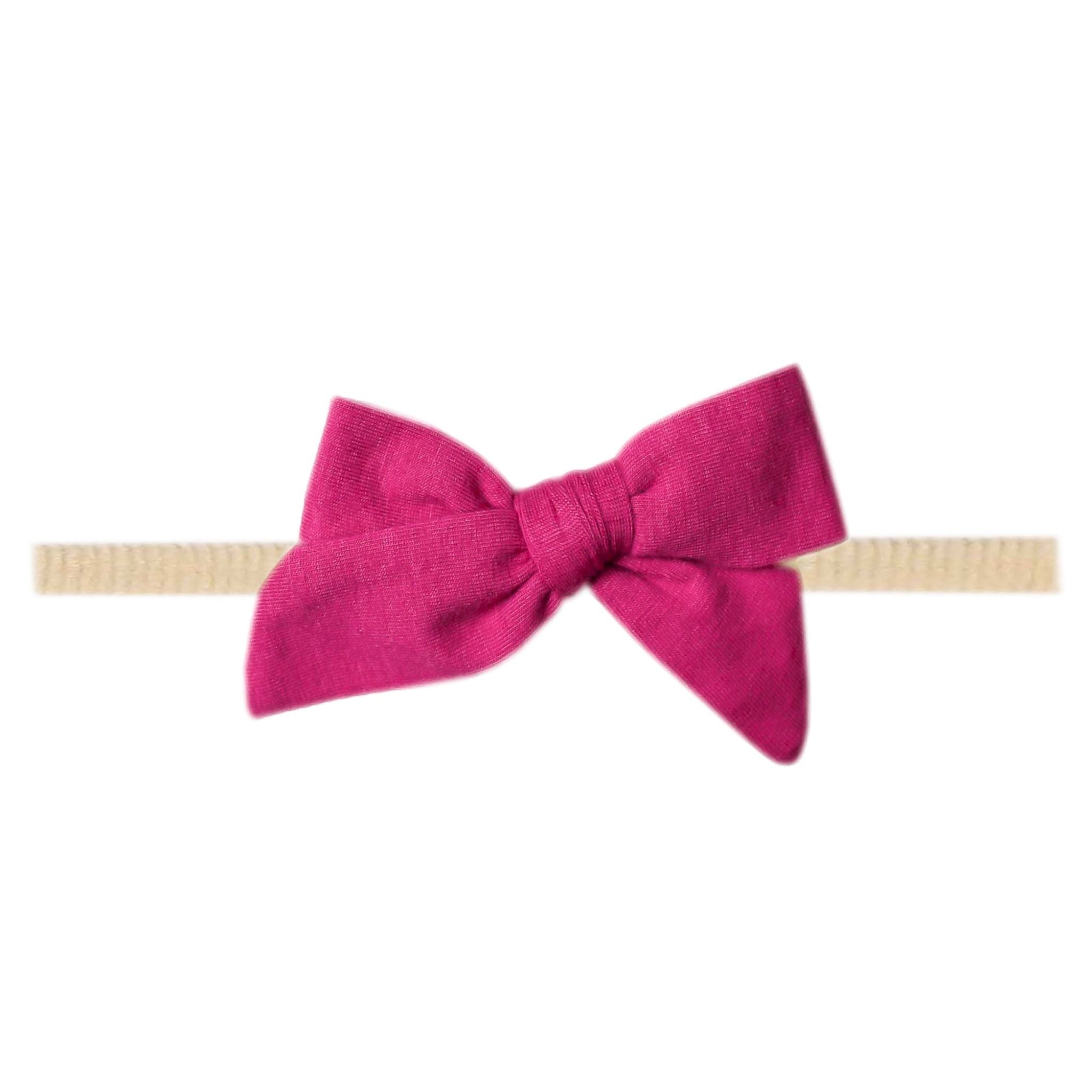 Classic Nylon Bow - Raspberry