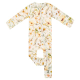 Bamboo Convertible Zip-Up Footie - Angelique