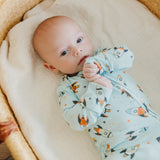 Bamboo Convertible Zip-Up Footie - Rocketeer