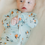 Bamboo Convertible Zip-Up Footie - Rocketeer