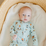 Bamboo Convertible Zip-Up Footie - Rocketeer