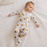 Bamboo Convertible Zip-Up Footie Pajama - Dozer