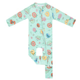 Convertible Zip-Up Footie Pajama - Sesame Street Retro Floral