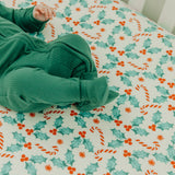 Premium Knit Fitted Crib Sheet - Holly