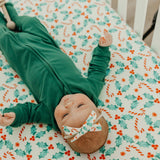 Premium Knit Fitted Crib Sheet - Holly