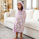 Premium Big Kid Hooded Towel - Flora