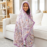 Premium Big Kid Hooded Towel - Flora