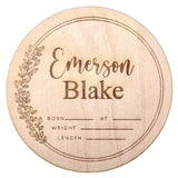 Personalized Wooden Announcement Sign - Olive Branch