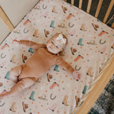 Premium Knit Fitted Crib Sheet - Cheyenne