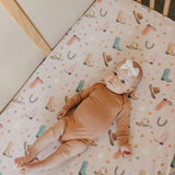 Premium Knit Fitted Crib Sheet - Cheyenne