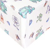 Premium Knit Fitted Crib Sheet - Monsters, Inc. Friends