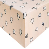 Premium Knit Fitted Crib Sheet - Penguins