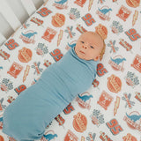 Premium Knit Fitted Crib Sheet - Disney Pixar Bumper Stickers