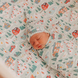 Premium Knit Fitted Crib Sheet - Snowy Slopes