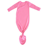 Newborn Knotted Gown - Flamingo