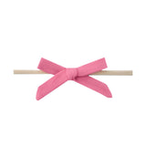 Ribbon Baby Bow - Flamingo