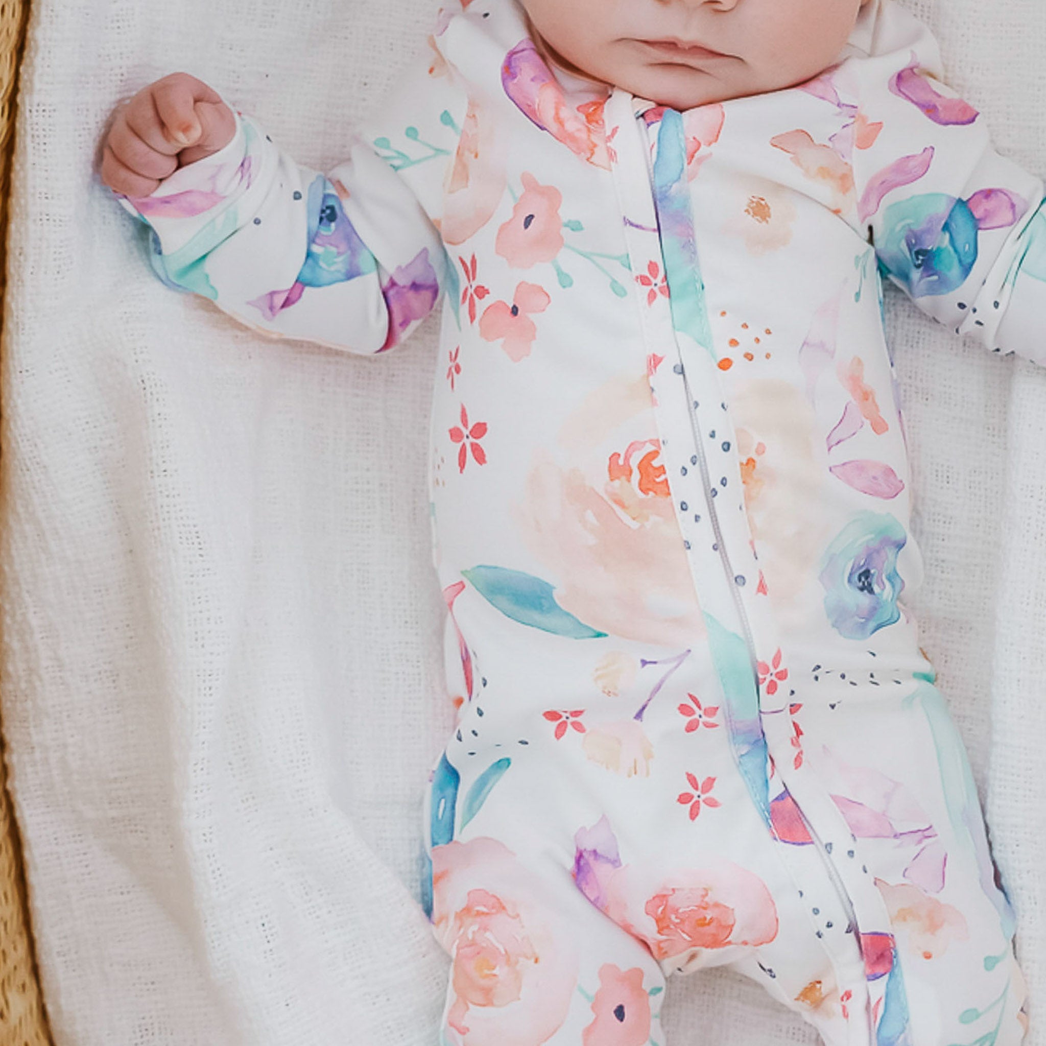 Zip-Up Footie Pajama - Bloom