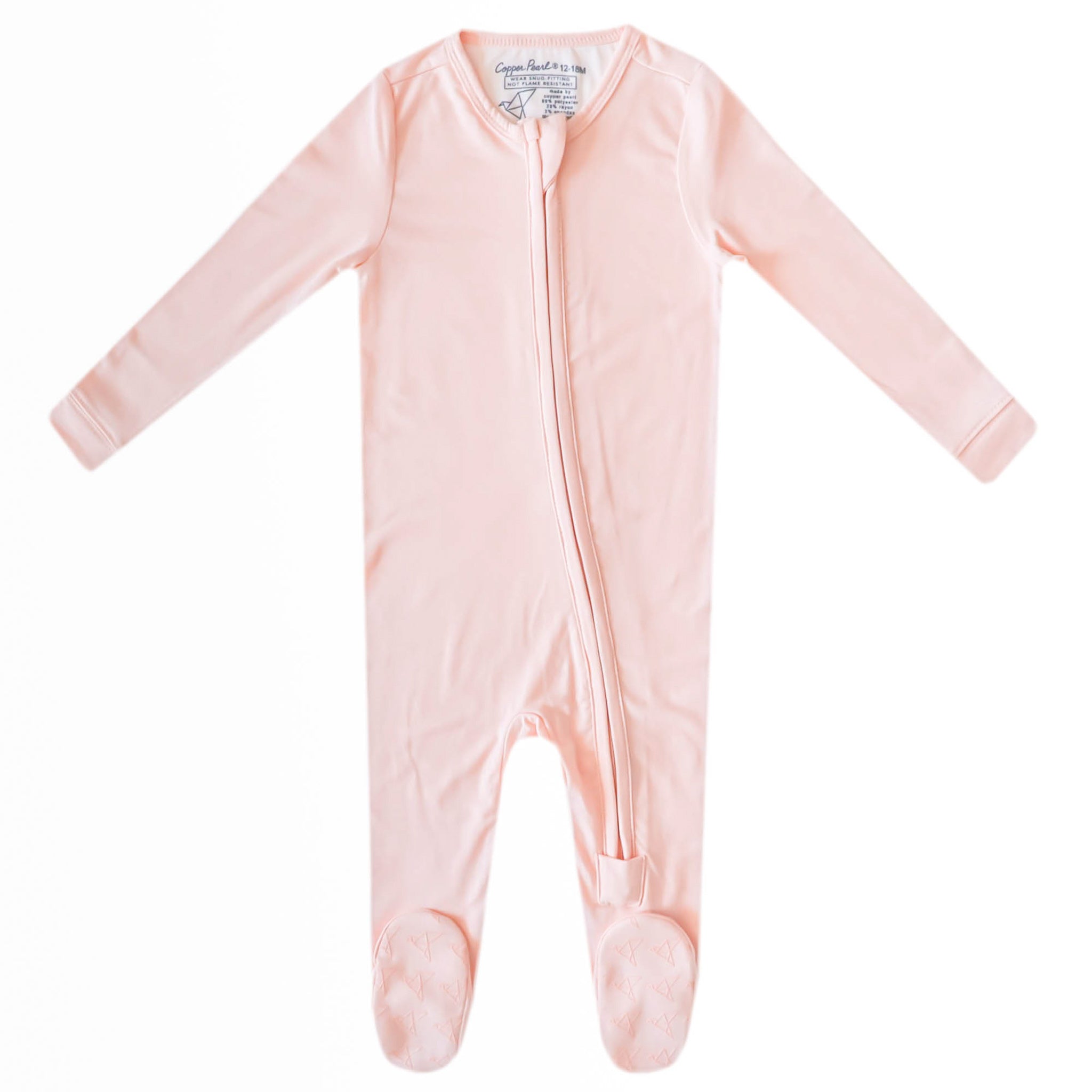 Zip-Up Footie Pajama - Blush