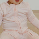 Zip-Up Footie Pajama - Blush