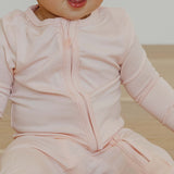 Zip-Up Footie Pajama - Blush