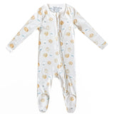 Zip-Up Footie Pajama - Chip