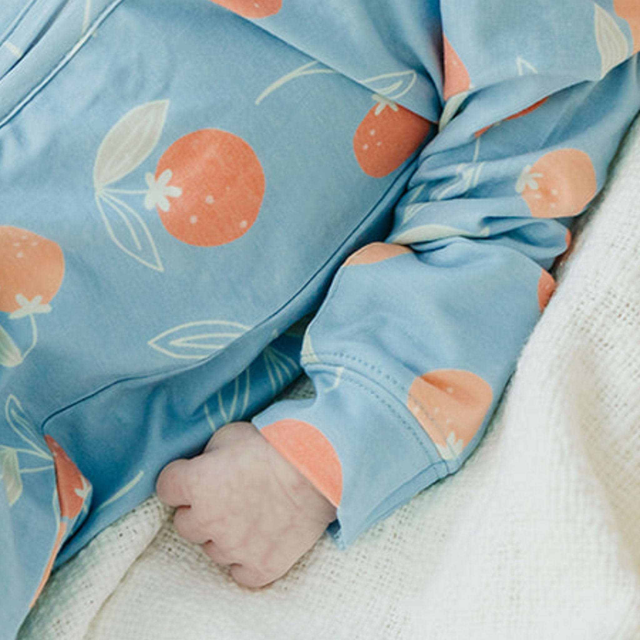 Zip-Up Footie Pajama - Clementine