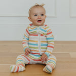 Zip-Up Footie Pajama - CoComelon Stripe