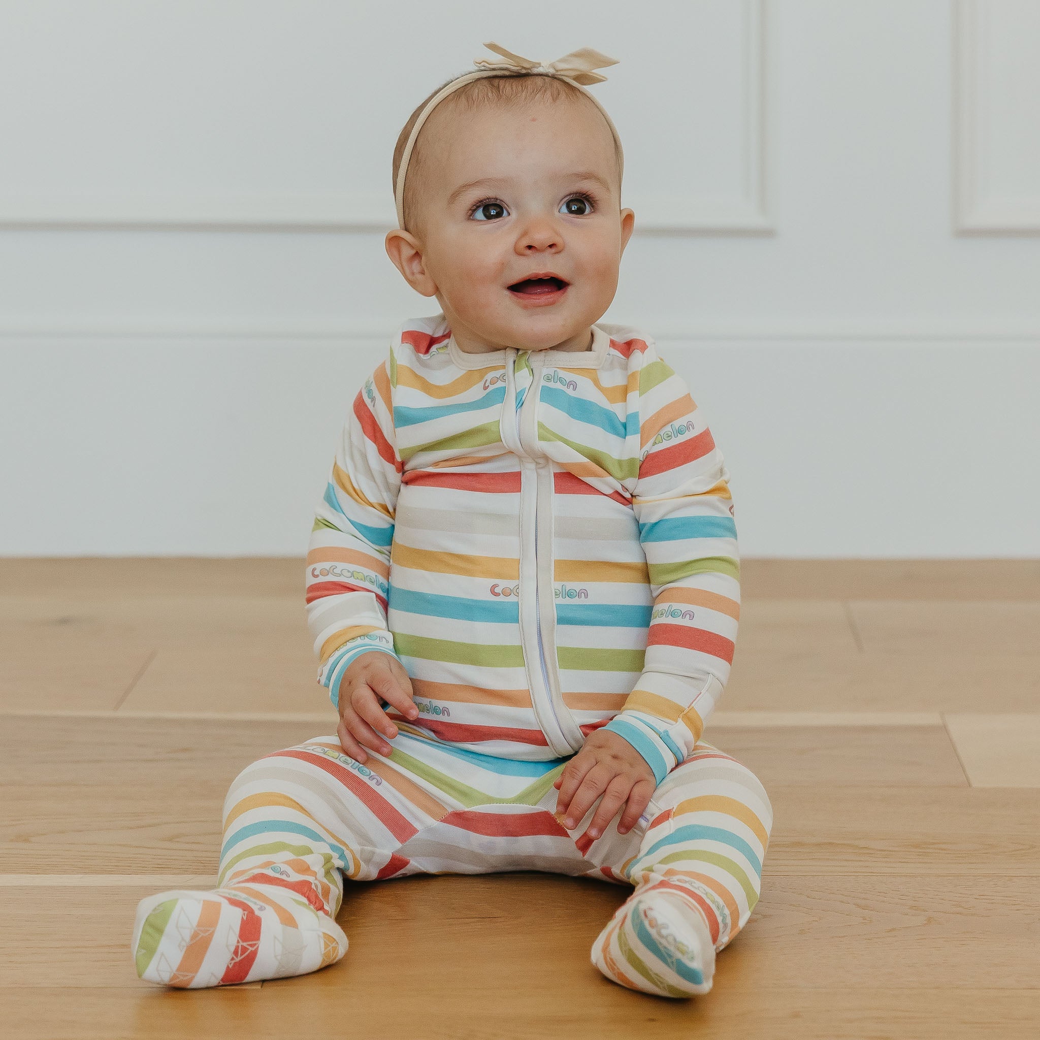 Zip-Up Footie Pajama - CoComelon Stripe