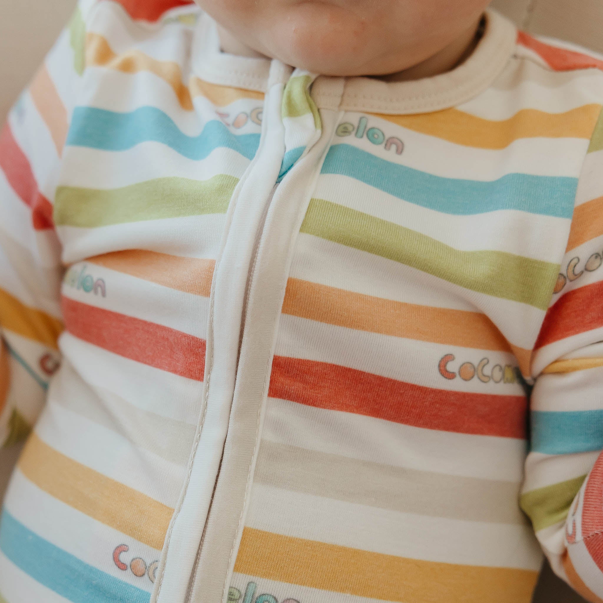 Zip-Up Footie Pajama - CoComelon Stripe