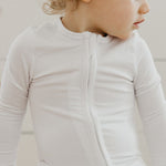 Zip-Up Footie Pajama - Dove