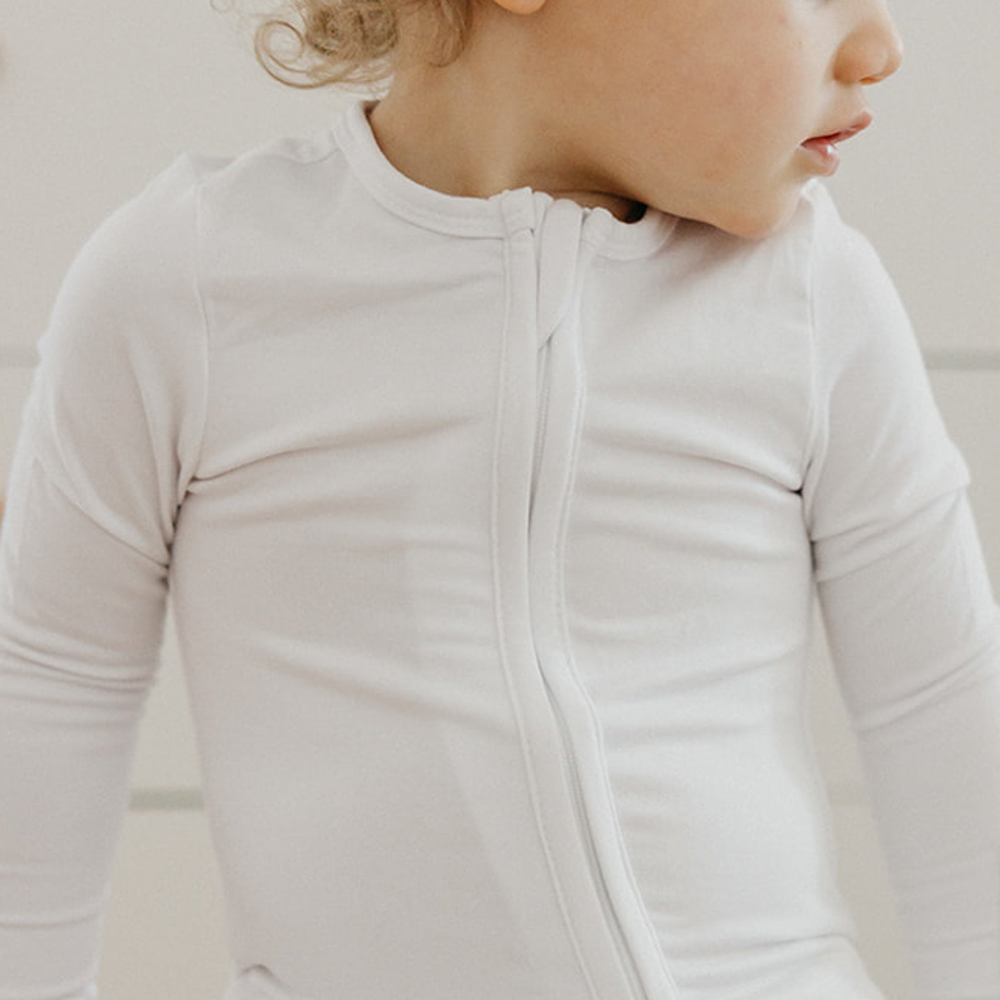 Zip-Up Footie Pajama - Dove