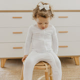 Zip-Up Footie Pajama - Dove