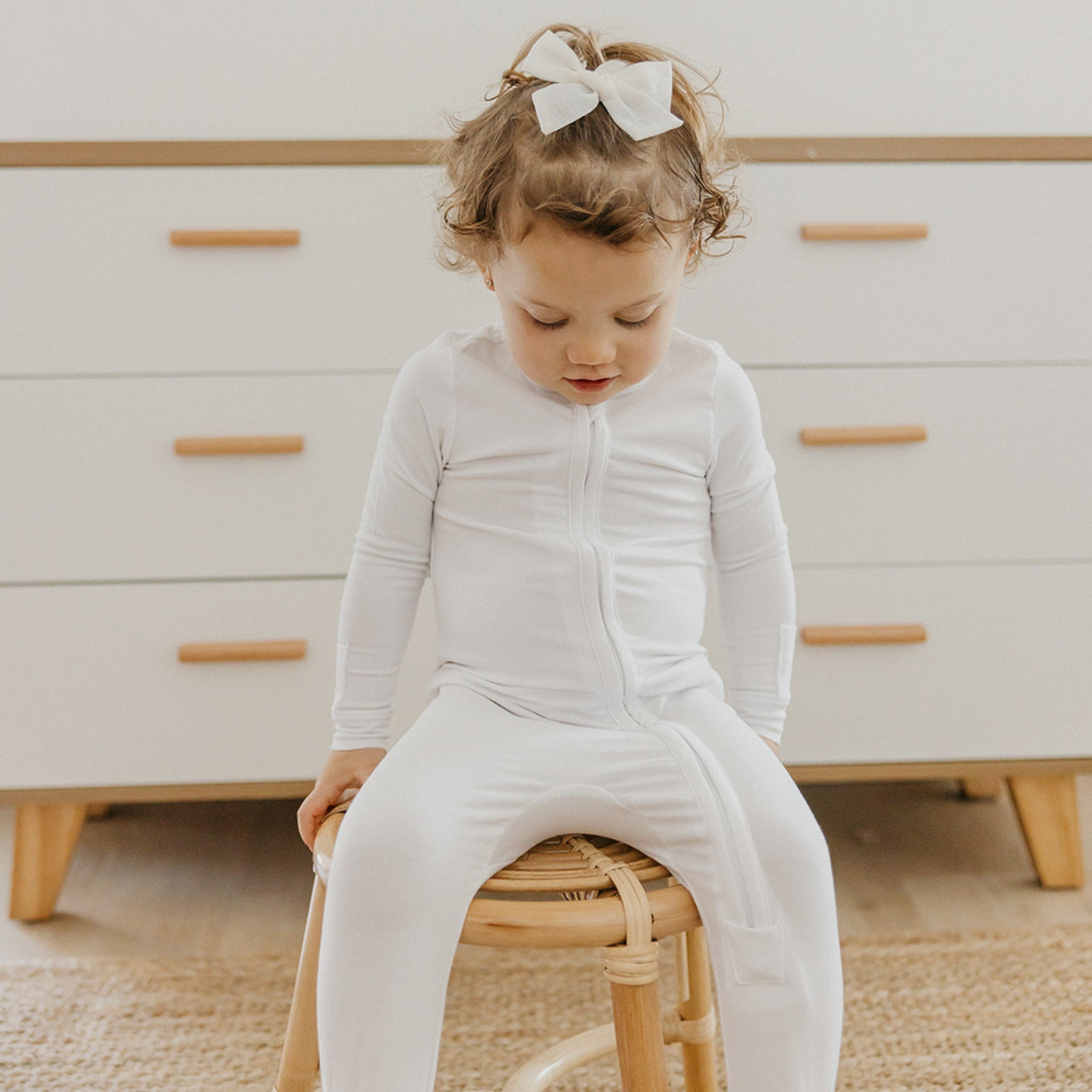 Zip-Up Footie Pajama - Dove