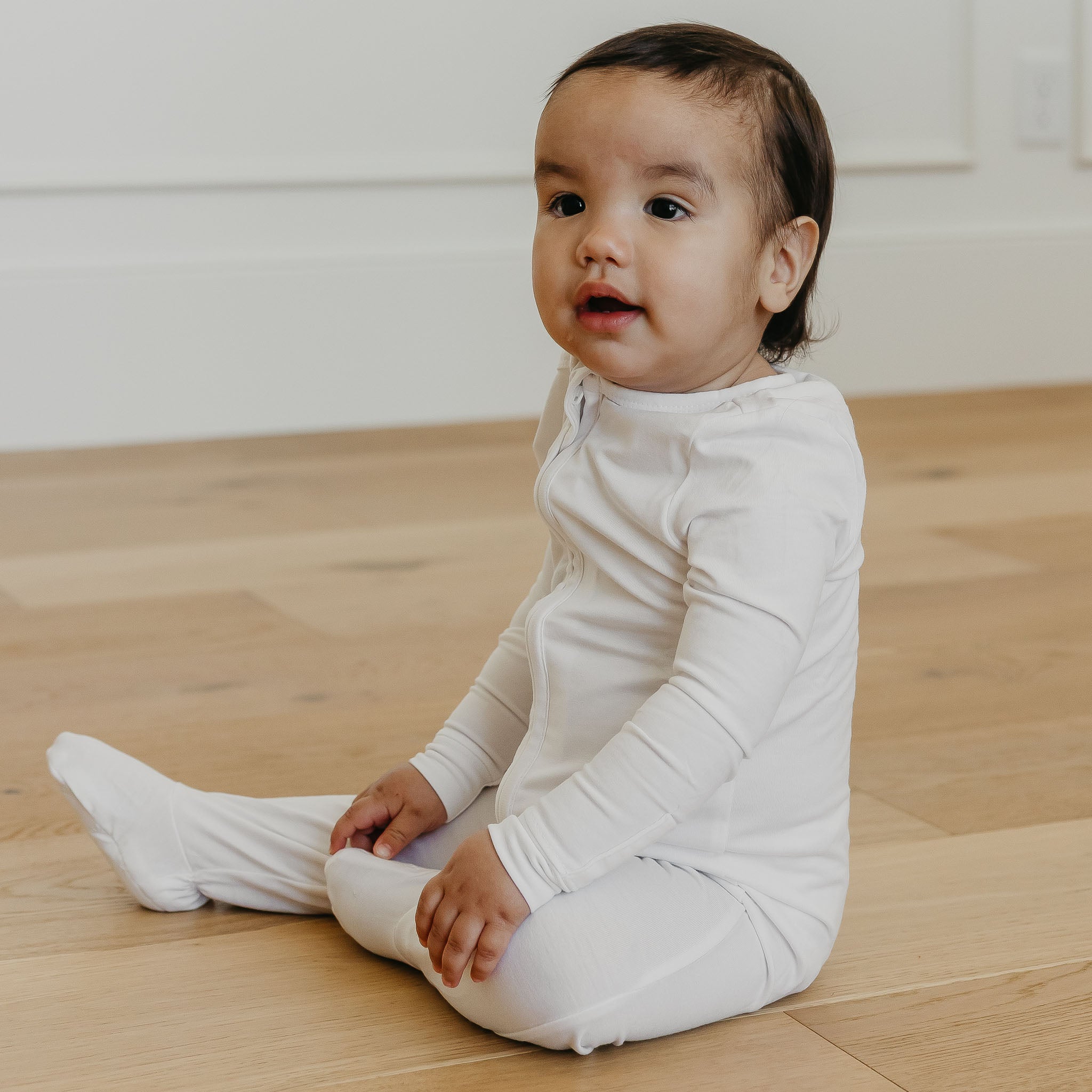 Zip-Up Footie Pajama - Dove