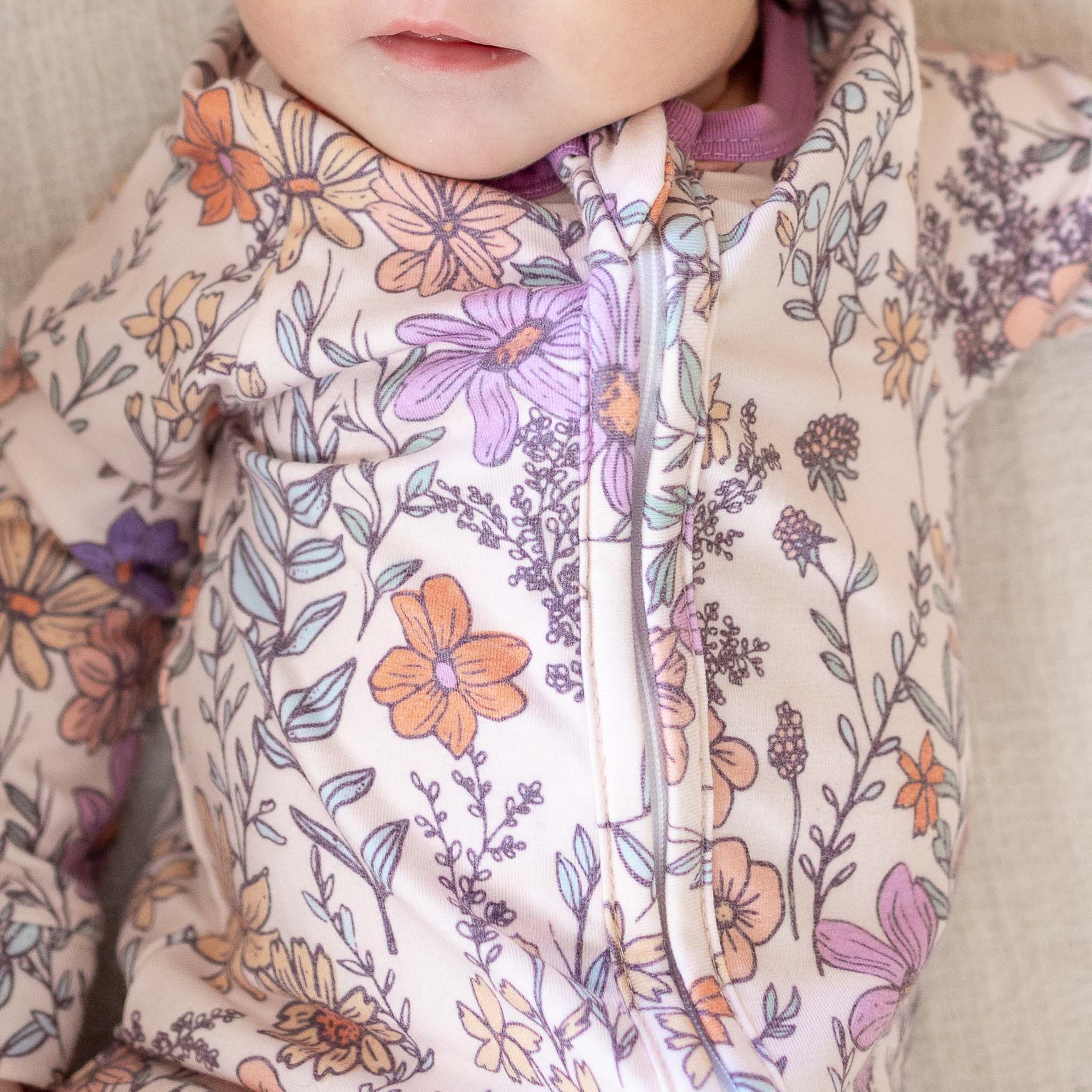 Zip-Up Footie Pajama - Flora