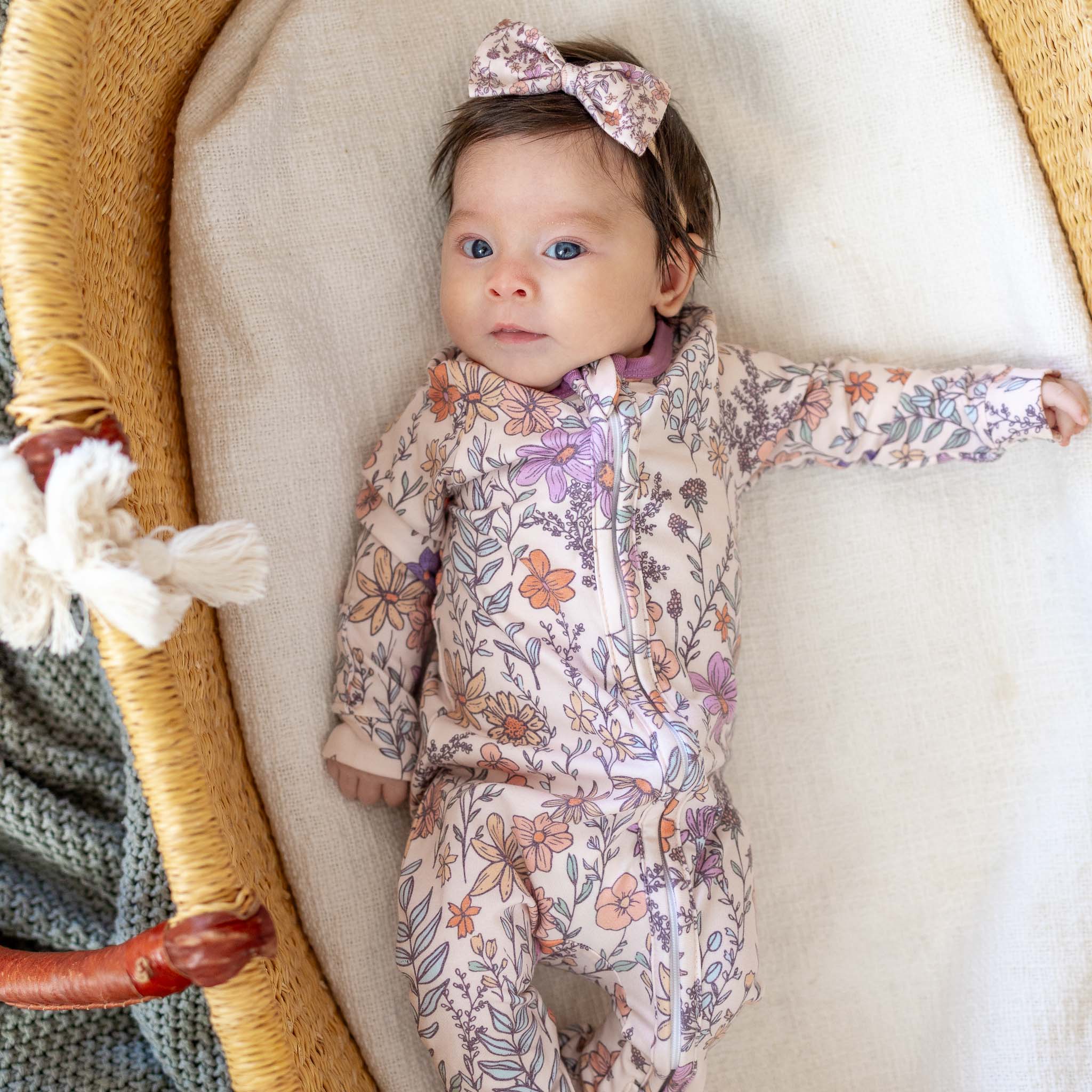 Zip-Up Footie Pajama - Flora