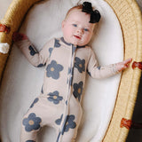 Zip-Up Footie Pajama - Gemma In Tan