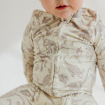 Zip-Up Footie Pajama - Jurassic Park Fossils