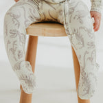 Zip-Up Footie Pajama - Jurassic Park Fossils