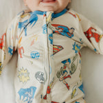 Zip-Up Footie Pajama - Justice League