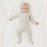 Zip-Up Footie Pajama - Oat