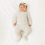 Zip-Up Footie Pajama - Oat