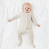 Zip-Up Footie Pajama - Oat