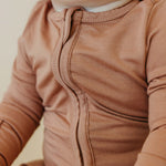 Zip-Up Footie Pajama - Pecan