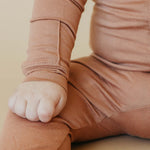 Zip-Up Footie Pajama - Pecan