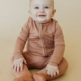 Zip-Up Footie Pajama - Pecan