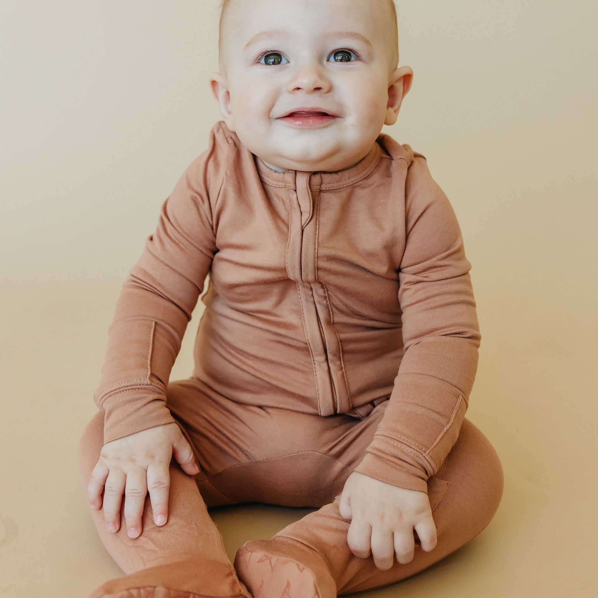 Zip-Up Footie Pajama - Pecan