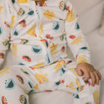 Zip-Up Footie Pajama - Sesame Scribbles