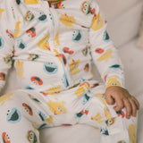Zip-Up Footie Pajama - Sesame Scribbles