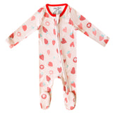 Zip-Up Footie Pajama - Strawberry